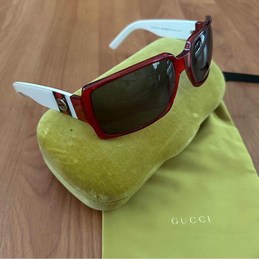 GUCCI Acetate Web Sunglasses 1013/S in Red - Picture 5 of 9